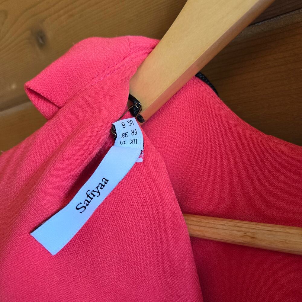 Safiyaa Dress Alambra Grenada Pink Heavy Crepe NWT US 6 Formal Maxi Gown Derby - Picture 9 of 10